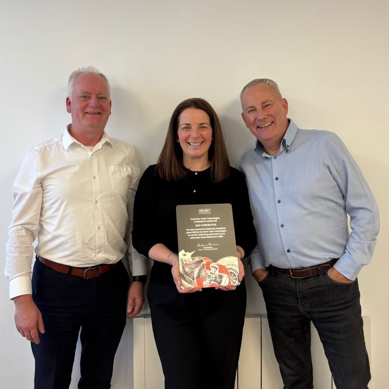 SCM Turbo Awarded Distributor Excellence Award by Cummins Turbo Technologies